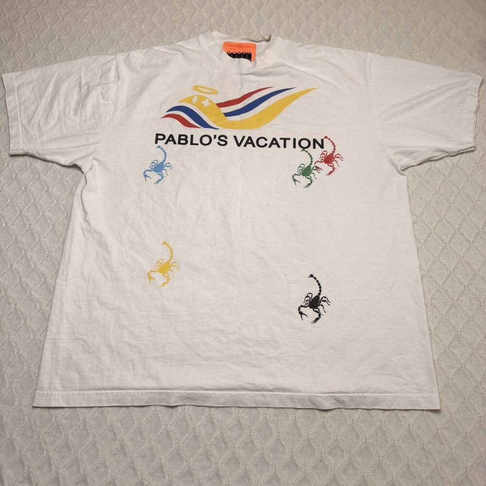 Bwood Pablo's Vacation Shirt Men's 2XL White 1993 Graphic Scorpion Made USA